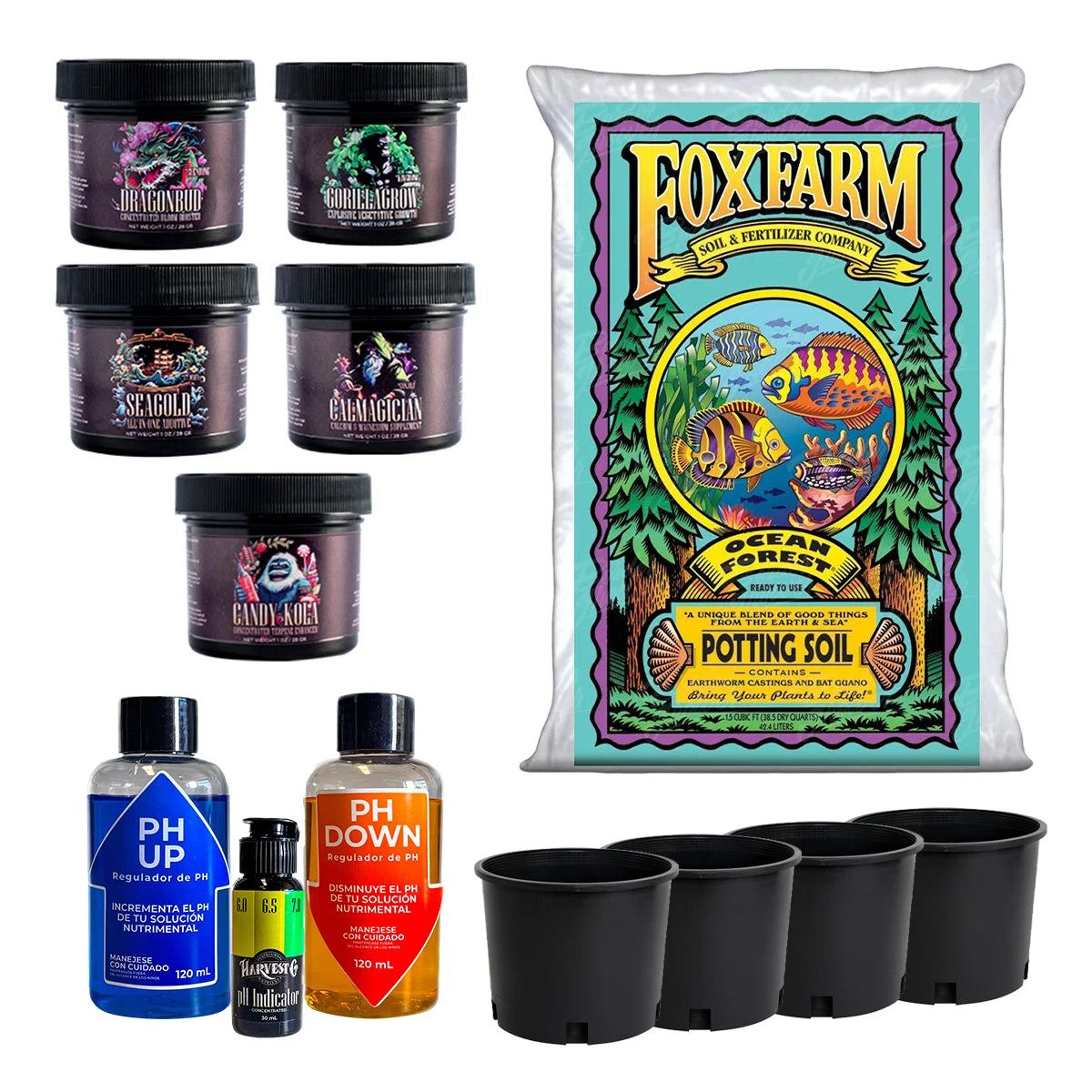 COMBO: Aditivos Solubles | Kits HarvestCo - Vegetación y Floración COMPLETO