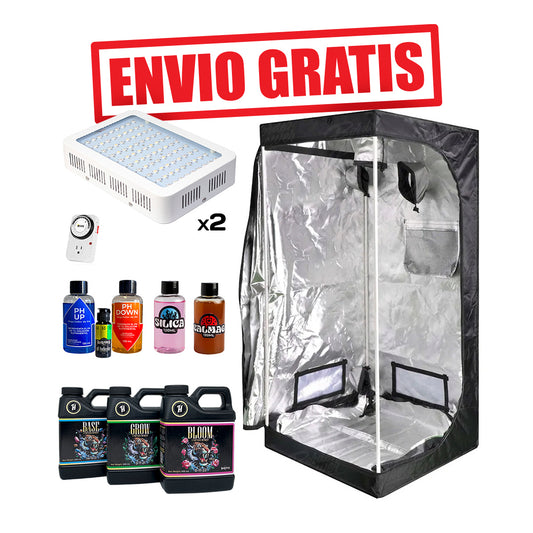 Kit Principiante + 2 Lámparas LED + Nutrientes + Envío Gratis