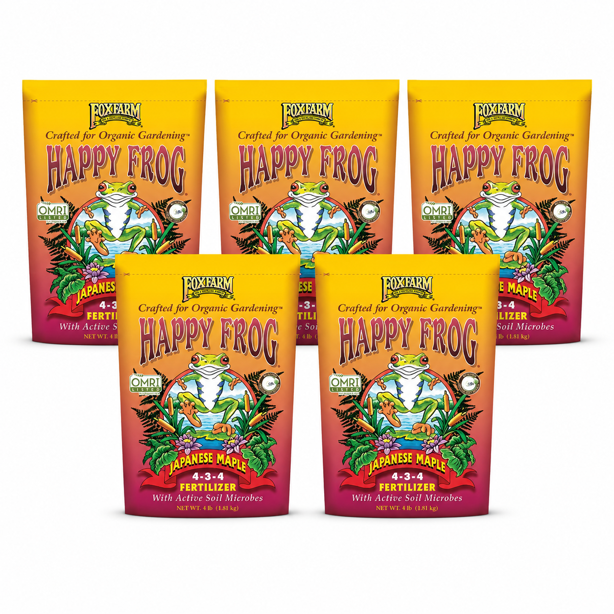 Fertilizante orgánico FoxFarm Happy Frog para arces japoneses (4-3-4), (4 libras)