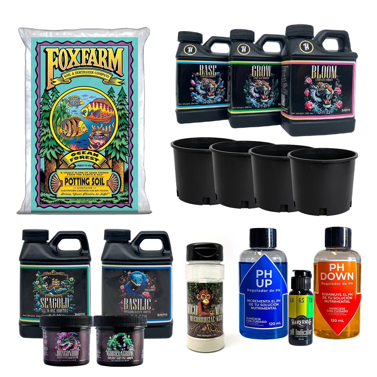 Kit Profesional para Cultivo en Tierra o Hidroponía con Ocean Forest