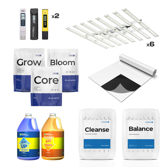 Kit Profesional para Cuarto de Cultivo – 6× FloraFlex 700W + PandaFilm + Athena Pro 25 lb