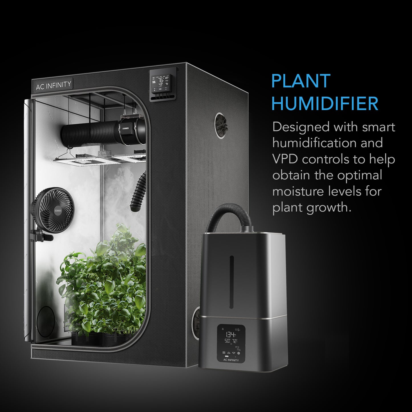 CLOUDFORGE T7, Humidificador AC INFINITY, 15 L, Controles inteligentes