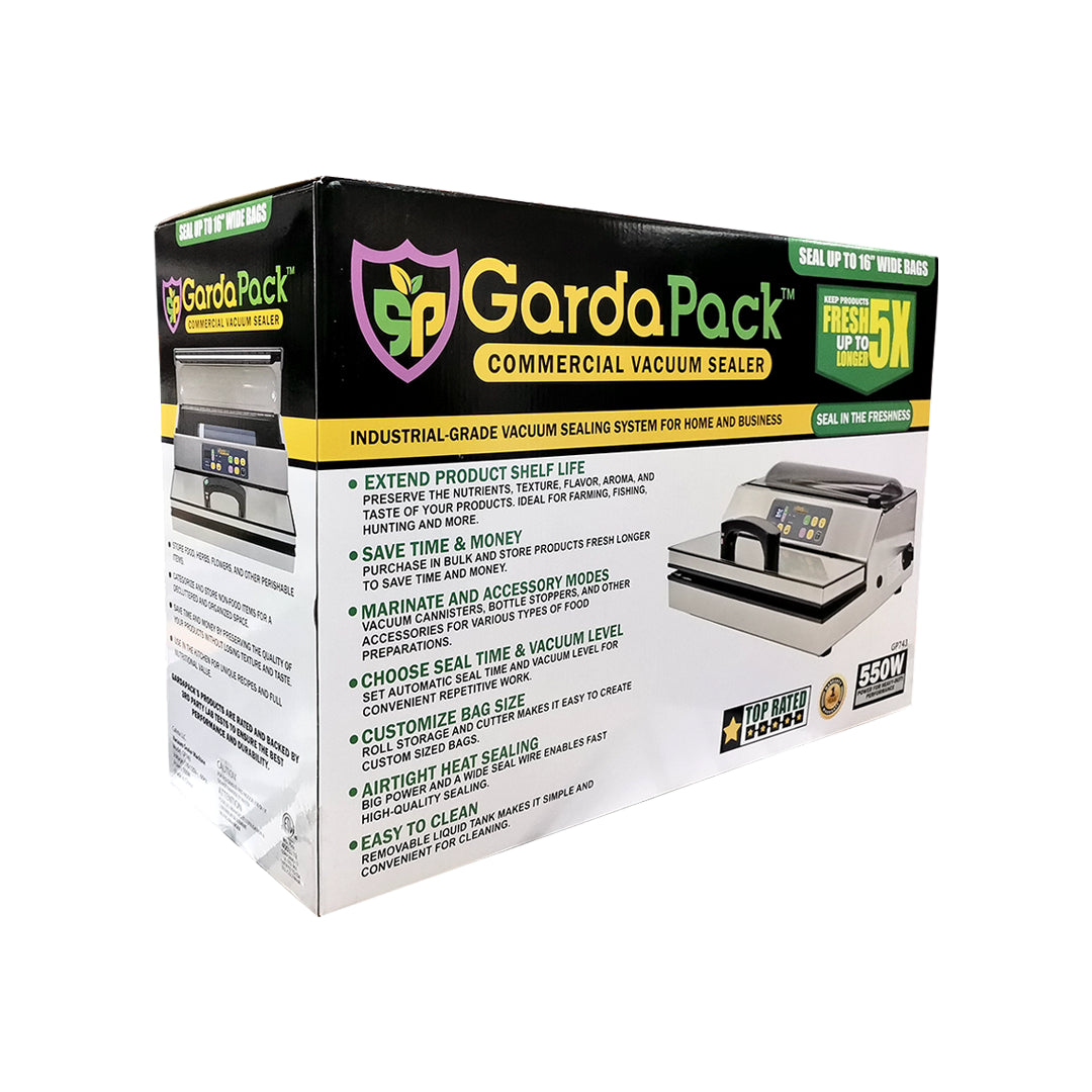GARDAPACK GP743 Selladora al Vacío Comercial de 16" Conserva Tus Productos Por Hasta 5 Veces Mas Tiempo