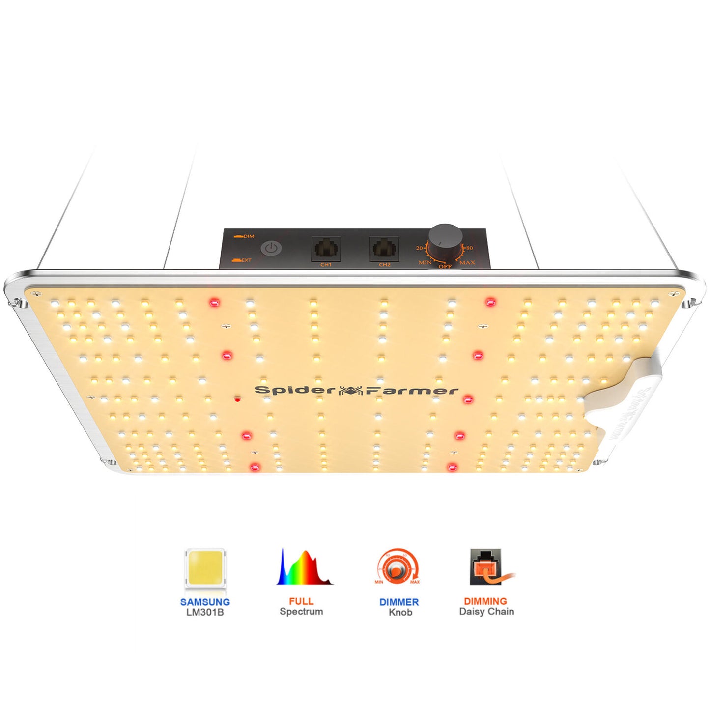 SF 1000 | Spider Farmer - Lámpara De Cultivo LED De Espectro Completo Con Regulador De Potencia