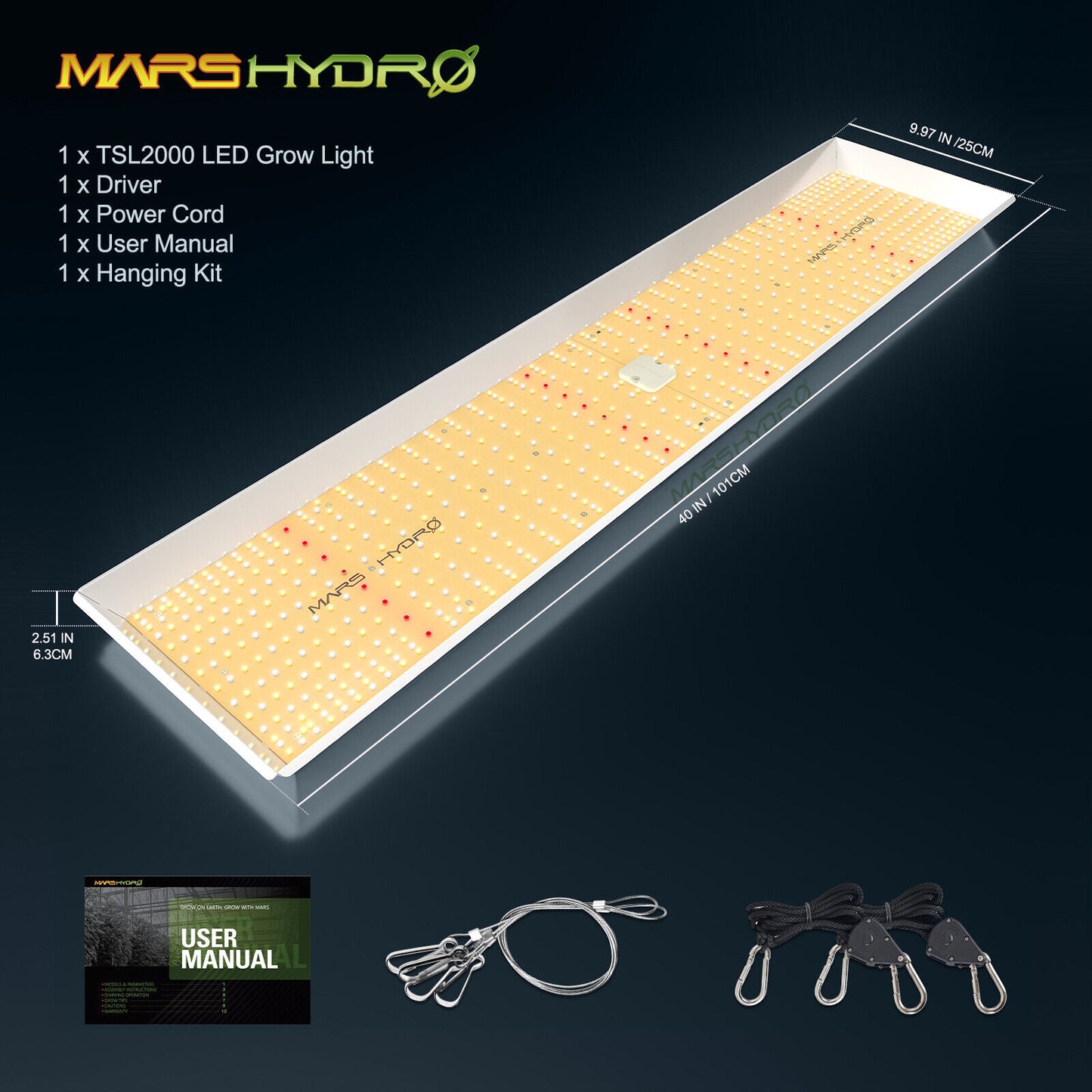 TSL2000 300W | Mars Hydro - Lampara De Cultivo LED Con Espectro Completo
