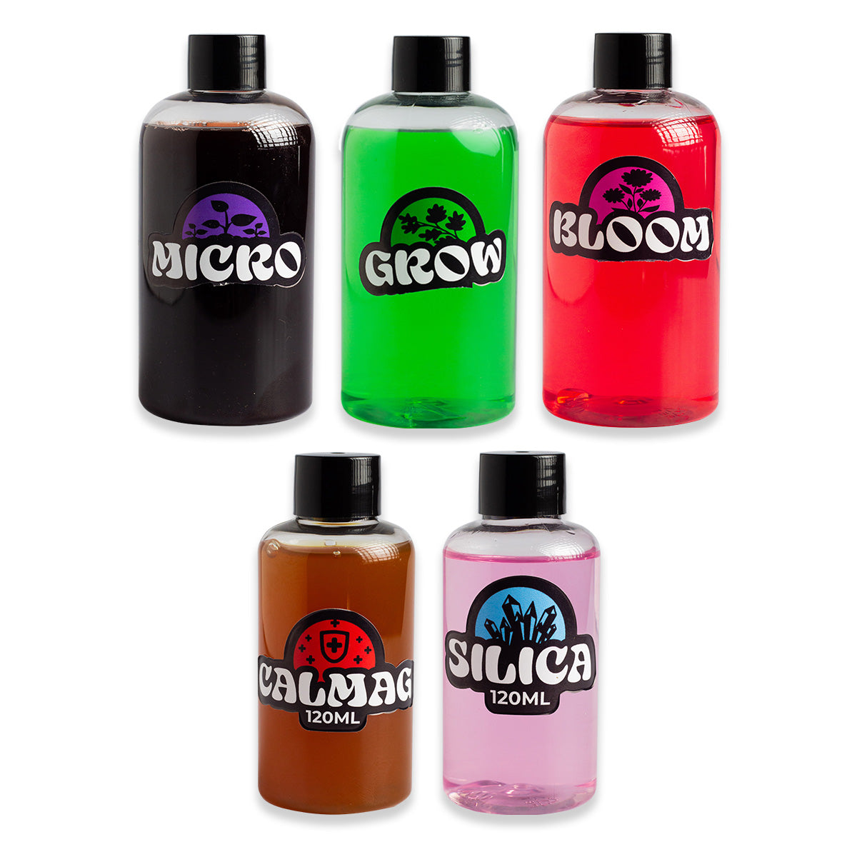Kit Vegetación Pro | Micro + Grow + Bloom De 250mL + CalMag y Silica De 120mL