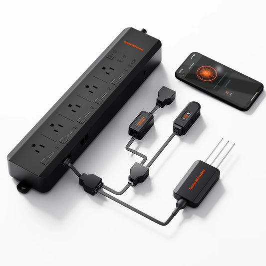 Spider Farmer GGS AC5 2025 – Multiconector Eléctrico Inteligente WiFi/Bluetooth con 5 Tomas para Automatizar Clima en Cultivos Indoor