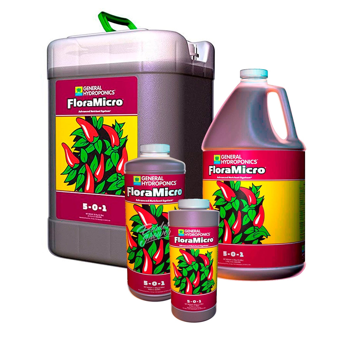 SERIE FLORA MICRO | General Hydroponics - Multi Etapa Mejora Crecimiento Y Desarrollo De Raíz