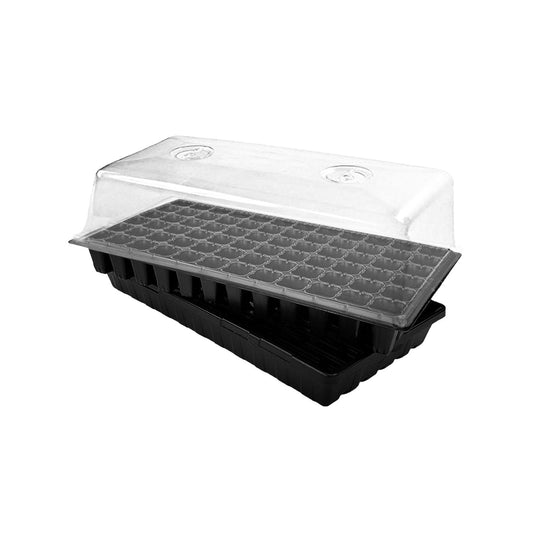Kit De Propagación Y Clonación | Sinowell - 3 Piezas: Charola Plana, Charola De 72 Celdas y Domo De 18 cm