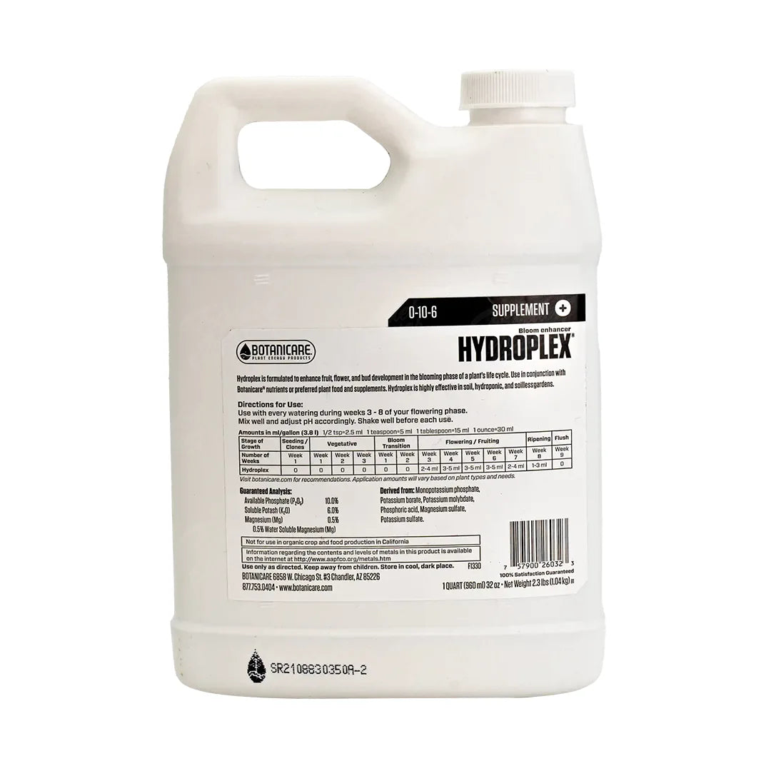 HYDROPLEX | Botanicare - Aditivo Para Floración Aumenta El Peso Y Mejora La Salud De Tu Cultivo