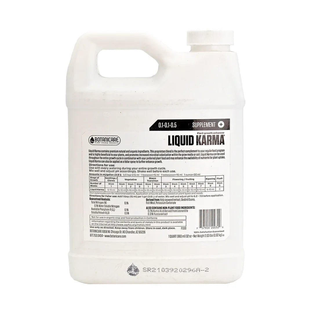 LIQUID KARMA | Botanicare - Suplemento Para Vegetación Y Floración Estimula El Crecimiento Y Absorción De Nutrientes De Tus Plantas