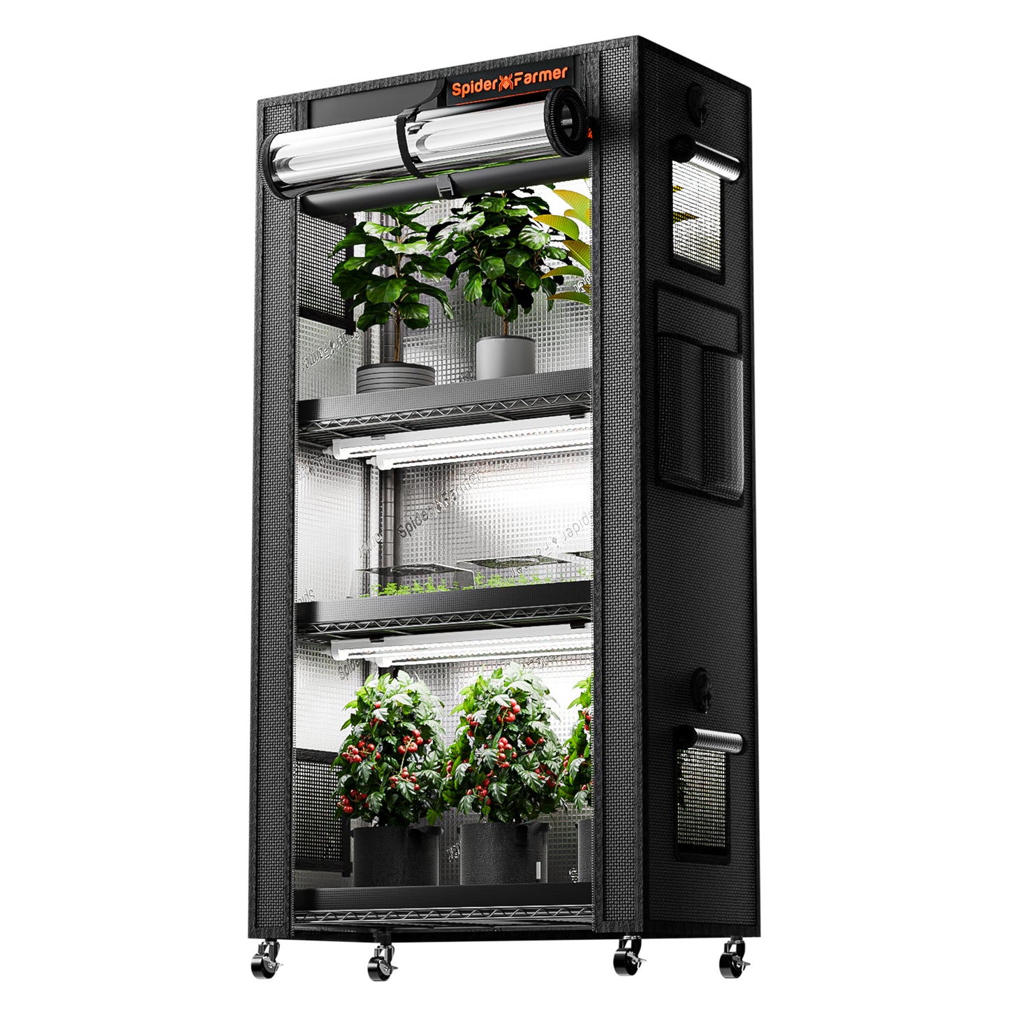 Kit completo de clonación y propagación TODO EN UNO  4 niveles + luces de cultivo  108W