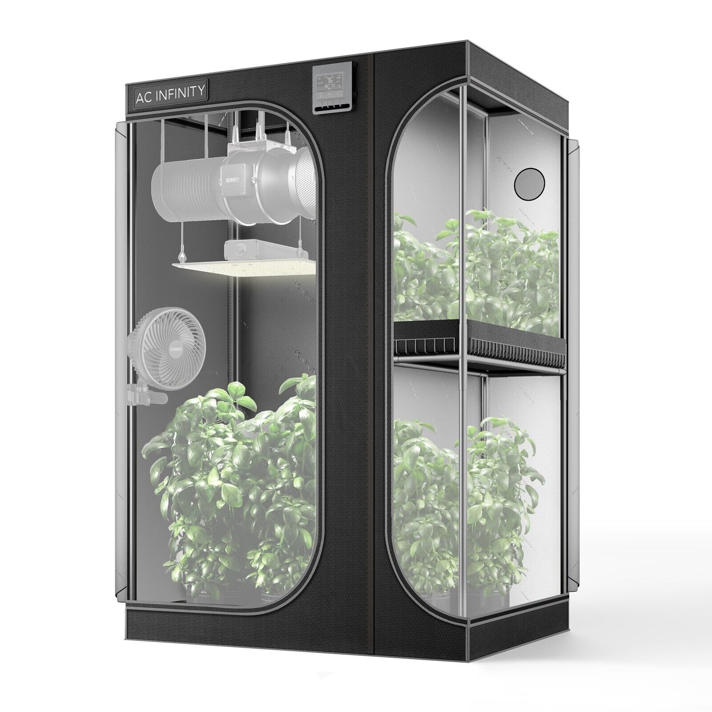 CLOUDLAB 743D | AC Infinity - Armario De Cultivo 2-En-1 De 120 cm x 90 cm x 180 cm