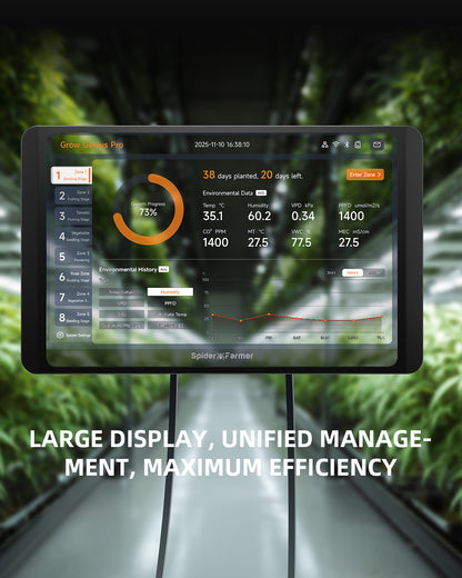 Controlador GGS Pro | Spider Farmer - Gestion Climática Inteligente Iluminación, Ventilación