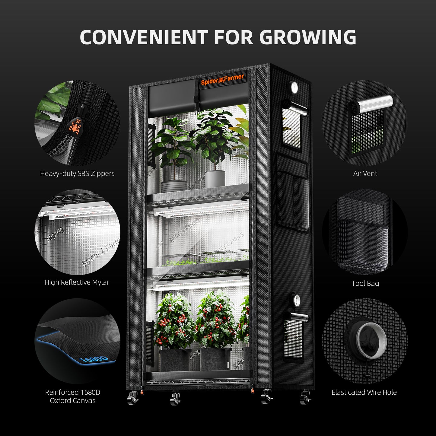Kit completo de clonación y propagación TODO EN UNO  4 niveles + luces de cultivo  108W