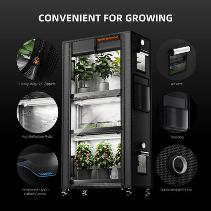 Kit completo de clonación y propagación TODO EN UNO  4 niveles + luces de cultivo  108W