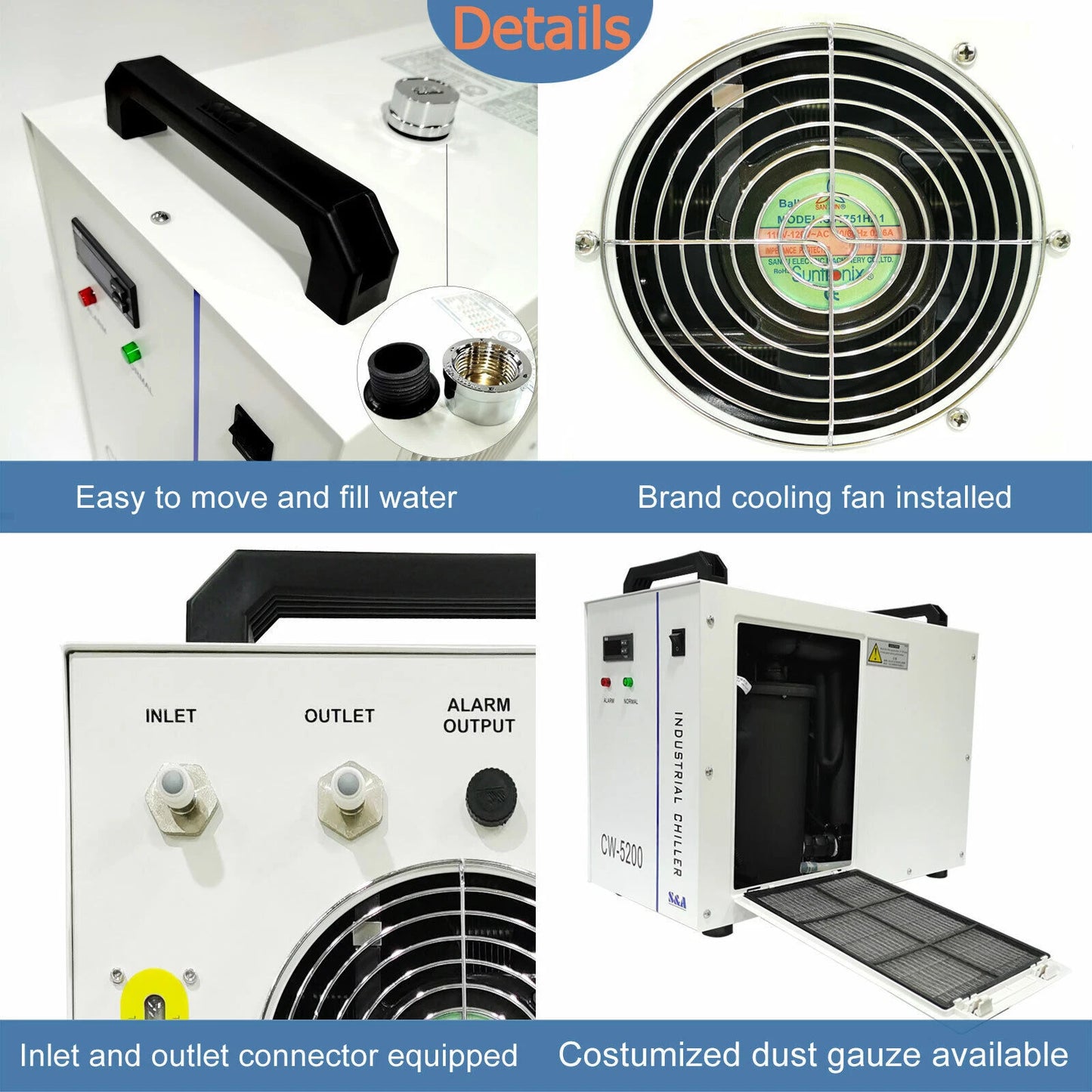 CHILLER Enfriador de agua S&A CW-5200DH