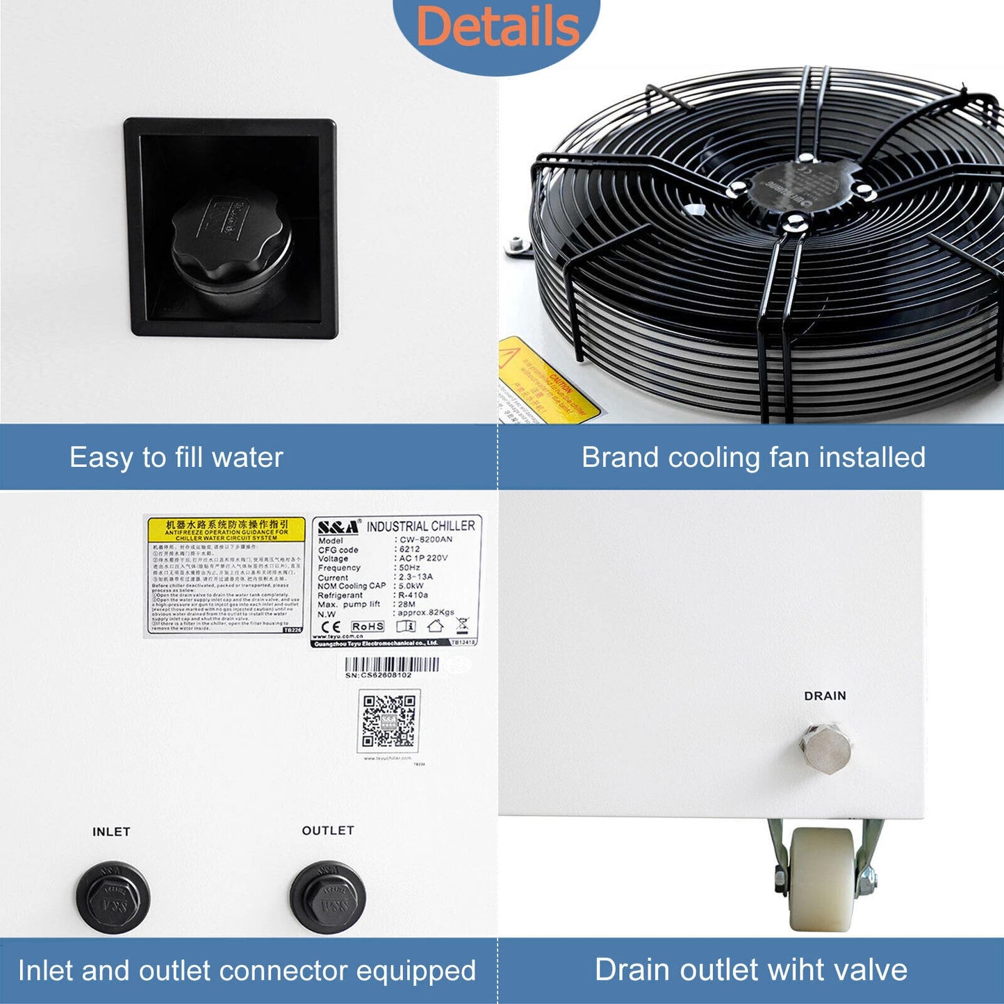 CHILLER Enfriador de agua S&A CW-6000DN