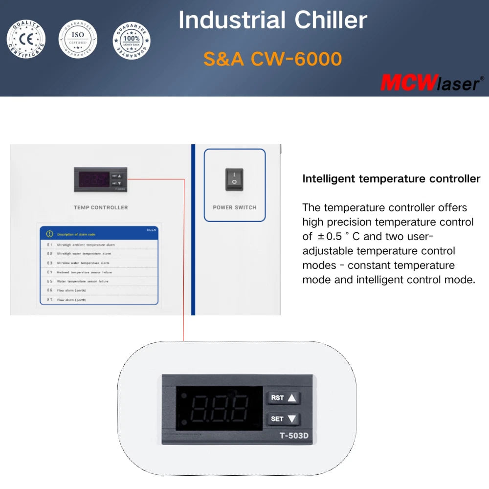 CHILLER Enfriador de agua S&A CW-6000DN