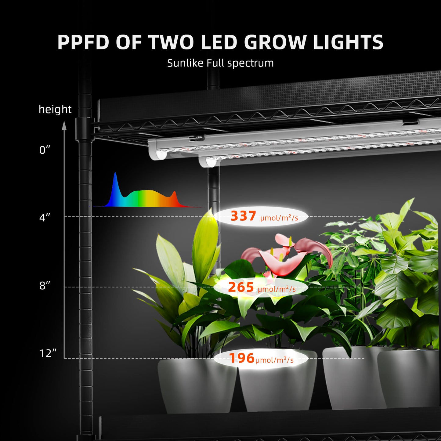 Kit completo de clonación y propagación TODO EN UNO  4 niveles + luces de cultivo  108W