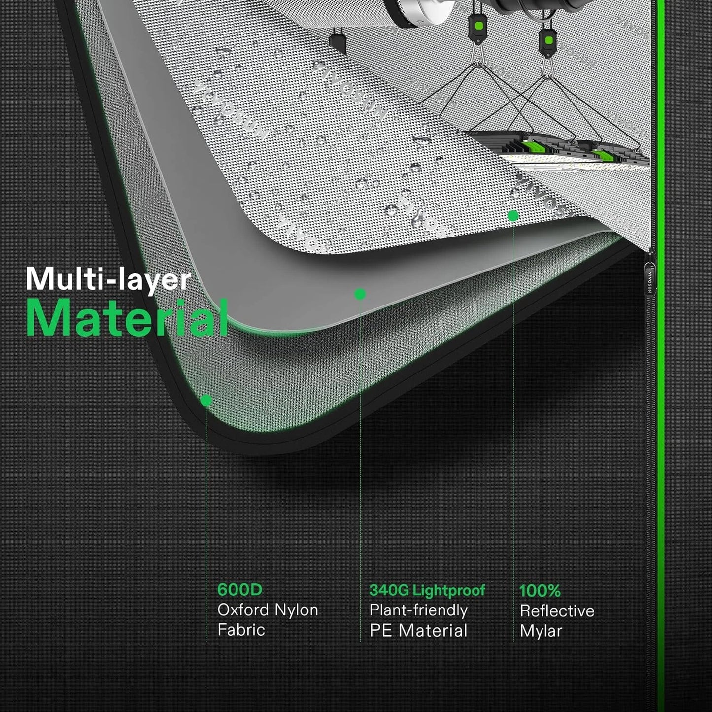 Armario de Cultivo Hidropónico 2 en 1 Multi-Chamber VIVOSUN