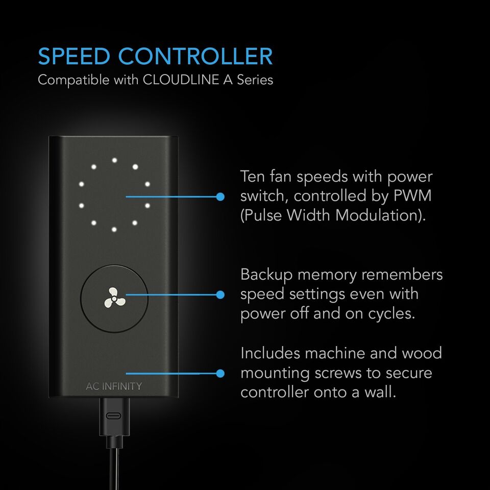 CloudLine  8 " | AC Infinity - Kit Completo De Ventilación Con Controlador, Extractor, Ducto, Ganchos Y Filtro De Carbon