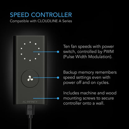CloudLine  4" | AC Infinity - Kit Completo De Ventilación Con Controlador, Extractor, Ducto, Ganchos Y Filtro De Carbon