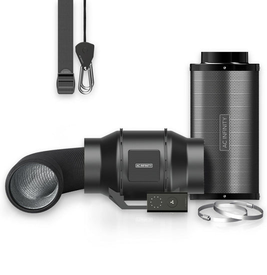 CloudLine  6 " | AC Infinity - Kit Completo De Ventilación Con Controlador, Extractor, Ducto, Ganchos Y Filtro De Carbon