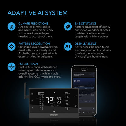 Kit completo AC INFINITY carpa de cultivo, ventilacion y lampara 280W con controles de IA integrados