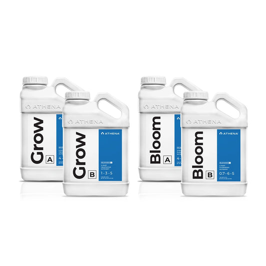 Athena Blended Line Combo Grow + Bloom Partes A + B Fertilizante Base Para Todas Las Etapas