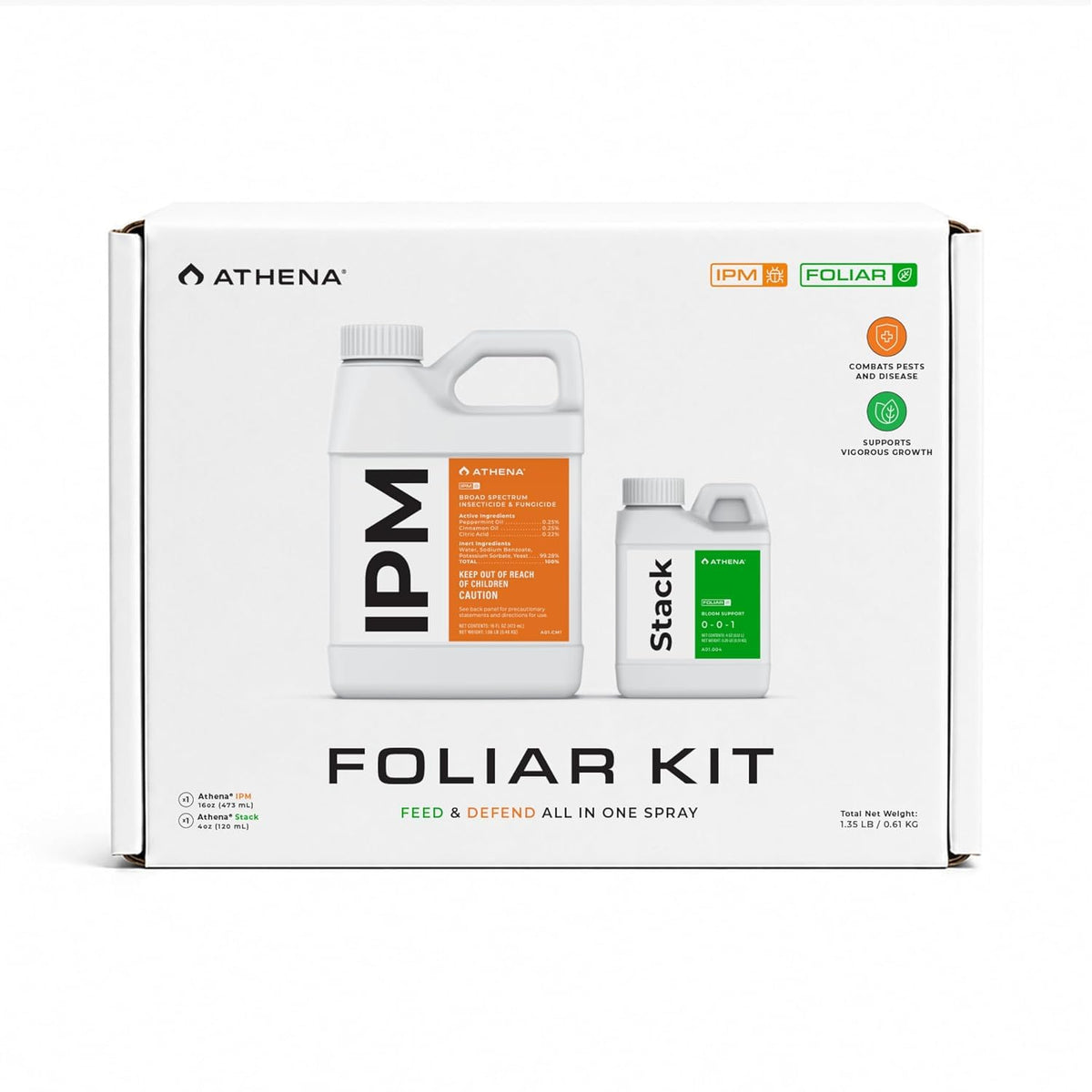 Athena Foliar Kit IPM 16 oz + Stack 4 oz | Protección y Nutrición Foliar