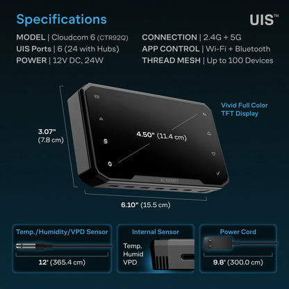 AC Infinity CLOUDCOM 6 – Controlador Inteligente de Clima y Automatización Ambiental (Pre-order)