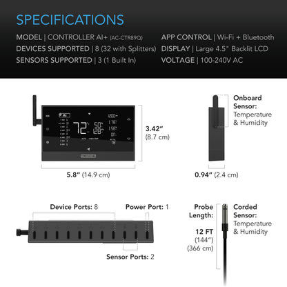 CONTROLLER IA+ | AC Infinity - Controlador ambiental impulsado por IA