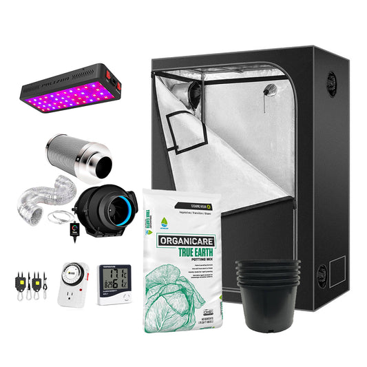 Estación De Cultivo Completa | Armario De Cultivo + Lámpara LED + Sistema De Control De Olor + Sustrato Organicare + Accesorios
