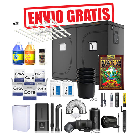 Kit Automatizado 300×150×200 con 2× FloraFlex 700W + CloudLine 8″ + Athena Pro + Envío Gratis
