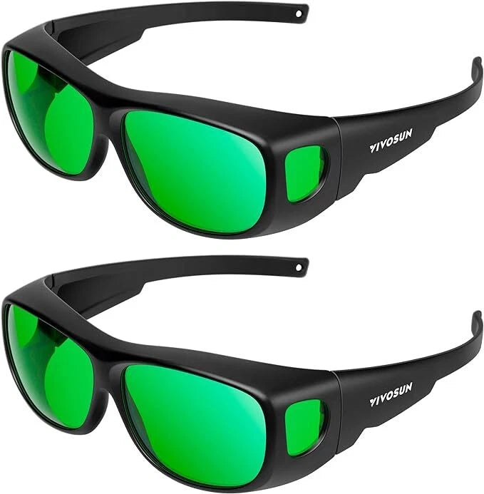 Gafas de protección para cultivo hidropónico VIVOSUN -(paquete de 2) con estuche y protección UV