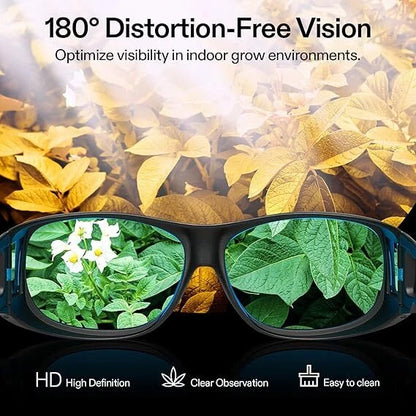 Gafas de protección para cultivo hidropónico VIVOSUN -(paquete de 2) con estuche y protección UV