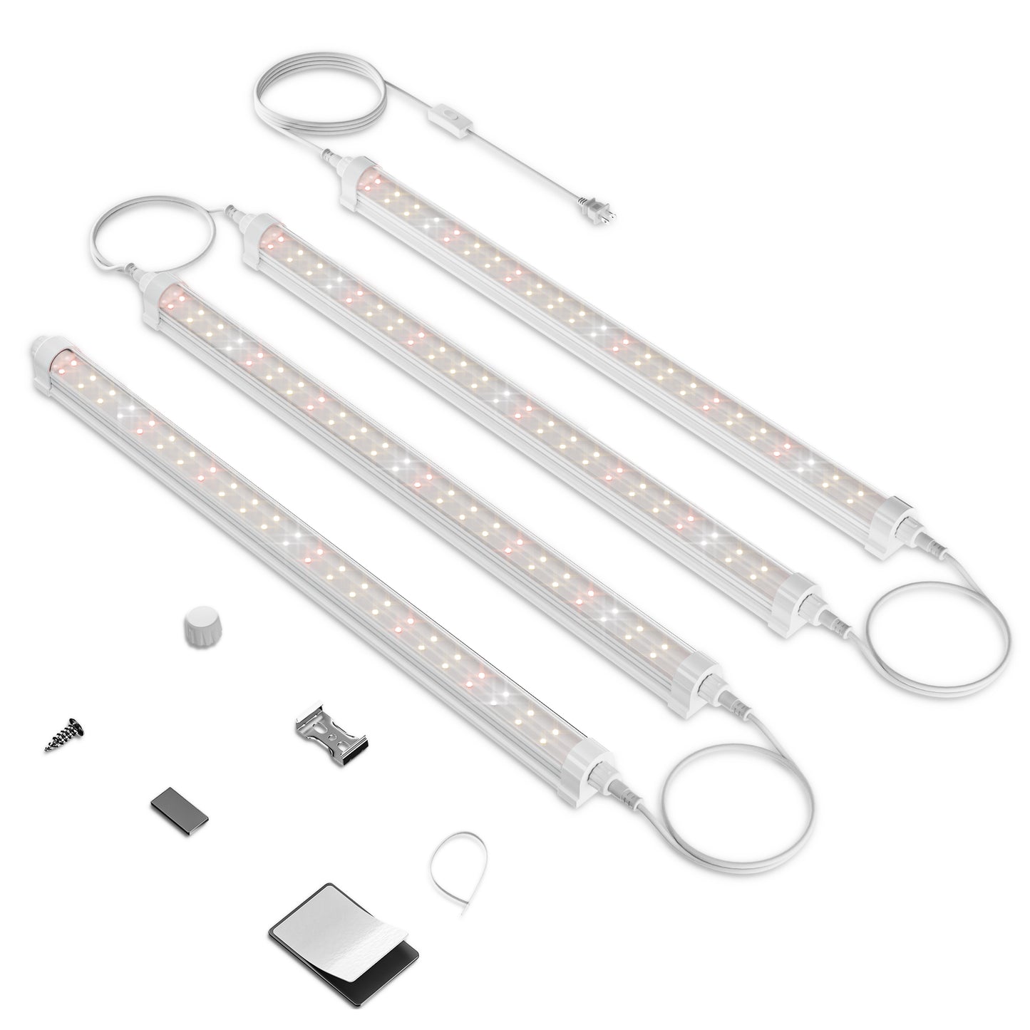 Barras de luces LED SF de espectro completo regulables de 9 W para cultivo de plantas de interior (paquete de 4) Pro (regulables)
