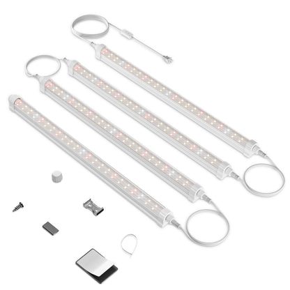 Barras de luces LED SF de espectro completo regulables de 9 W para cultivo de plantas de interior (paquete de 4) Pro (regulables)
