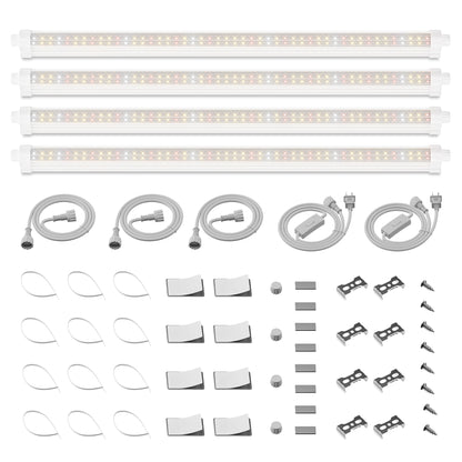 Barras de luces LED SF de espectro completo de 18 W para cultivo de plantas de interior (paquete de 4), (sin regulación de intensidad)