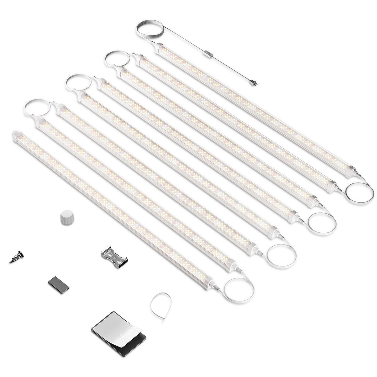 Barras de luces LED SF de espectro completo regulables de 24 W para cultivo de plantas de interior (paquete de 8) Pro (regulables)