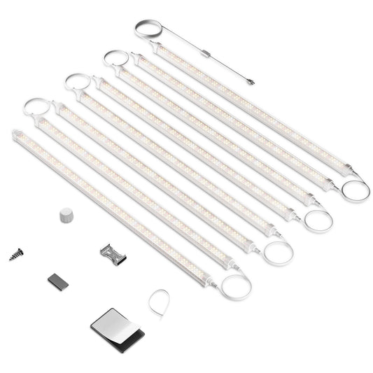 Barras de luces LED SF de espectro completo regulables de 24 W para cultivo de plantas de interior (paquete de 8) Pro (regulables)