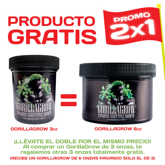 GorillaGrow 2x1 | Rinde el doble en cada riego sin pagar más – Promoción agosto