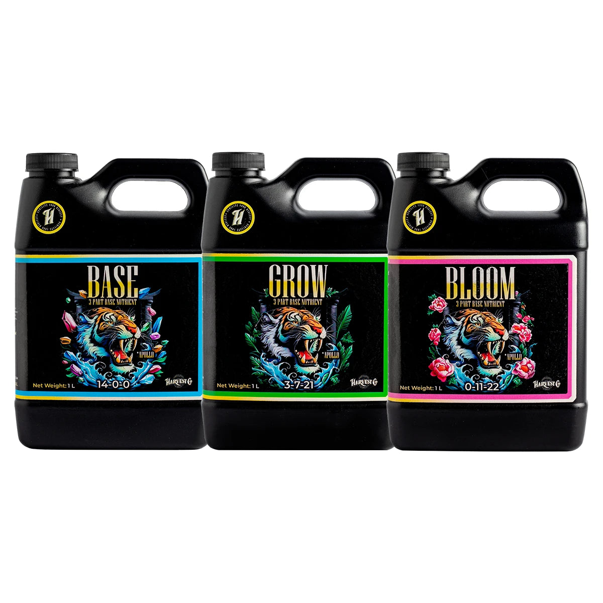 HarvestPro Series: Base, Grow Y Bloom | HarvestCo - Fertilizante Base Liquido De 3 Partes