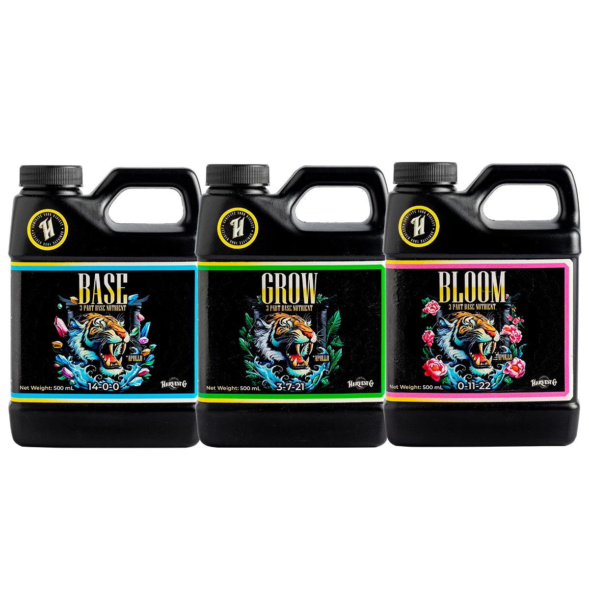HarvestPro Series: Base, Grow Y Bloom | HarvestCo - Fertilizante Base Liquido De 3 Partes
