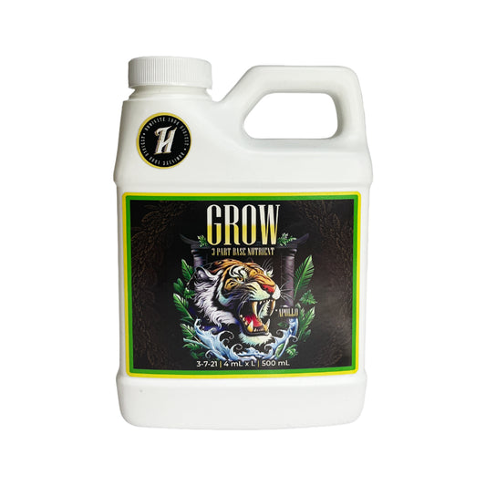 TEMPLE SERIES: GROW 3-7-21 Fertilizante Base Liquido De 3 Partes Para Vegetación