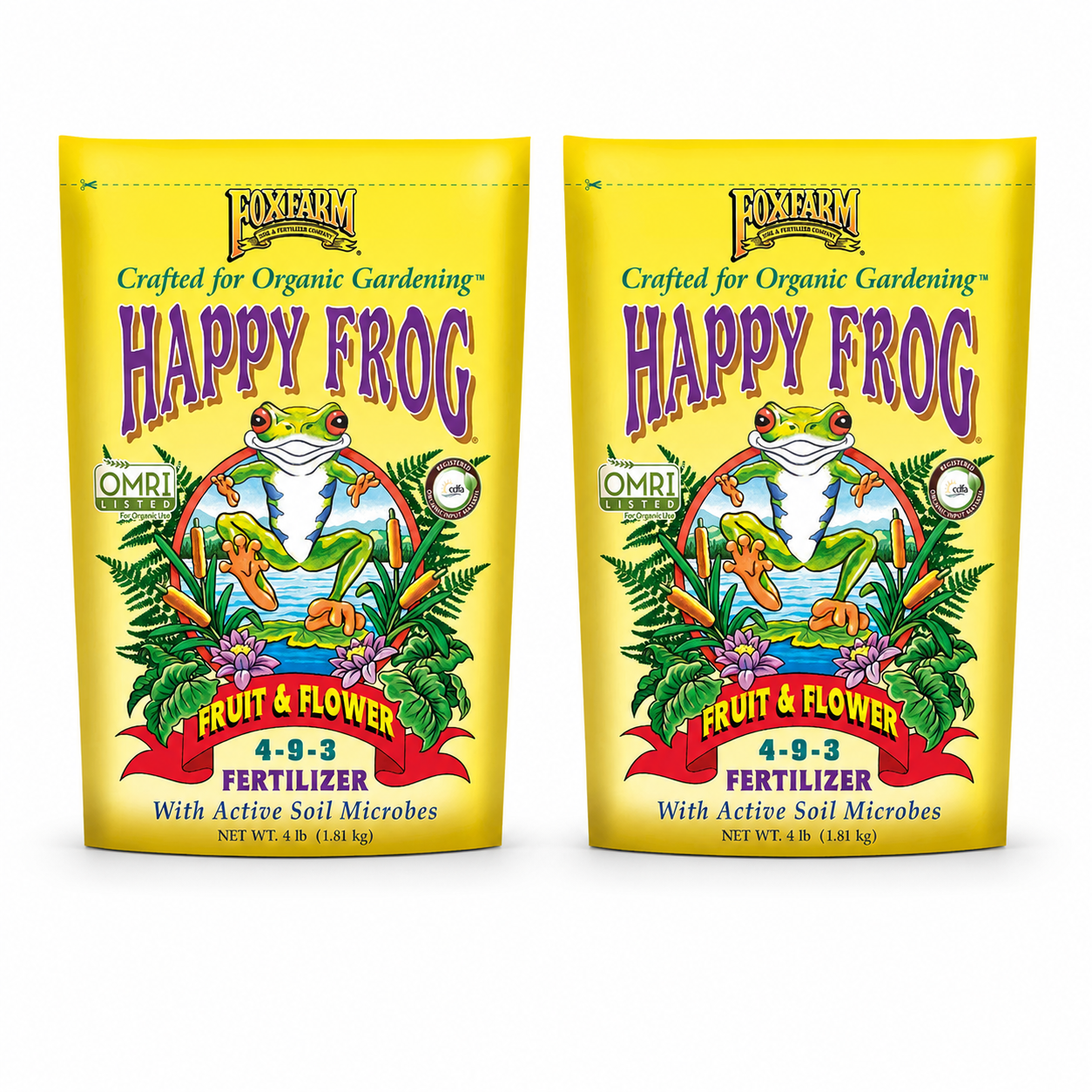 Fertilizante original FoxFarm Happy Frog Fruit & Flower (4 libras)