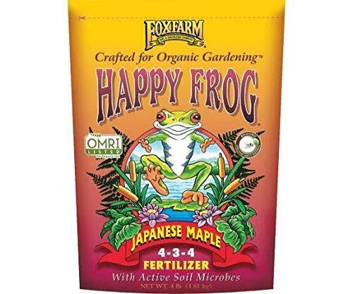 Fertilizante orgánico FoxFarm Happy Frog para arces japoneses (4-3-4), (4 libras)