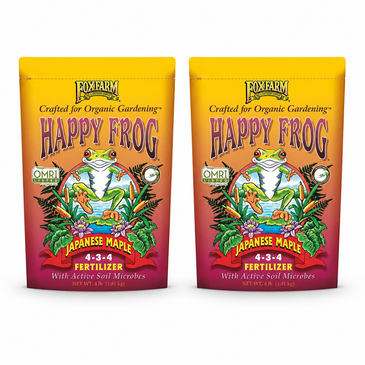 Fertilizante orgánico FoxFarm Happy Frog para arces japoneses (4-3-4), (4 libras)