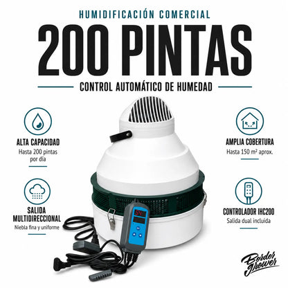 Humidificador comercial de 200 pintas con controlador IHC200 con salida dual